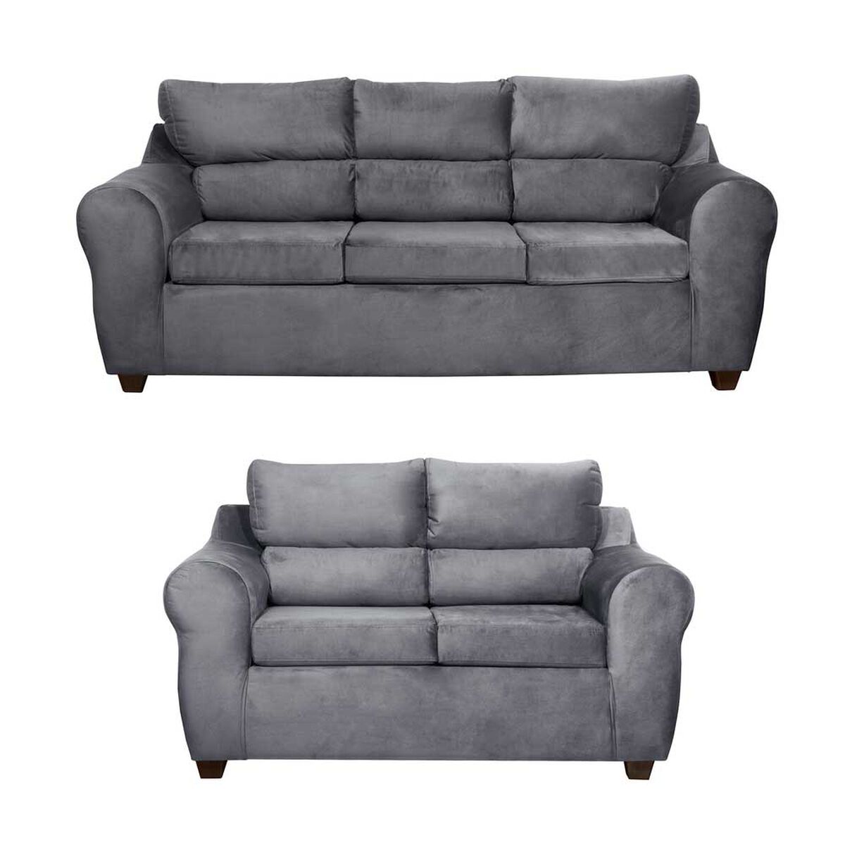 Juego de Living Mexx Muebles Dubai 5 Cuerpos Gris