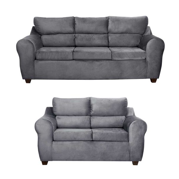 Juego de Living Mexx Muebles Dubai 5 Cuerpos Gris