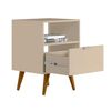 Velador Vekkahome Blanc 1 Cajón Blanco 