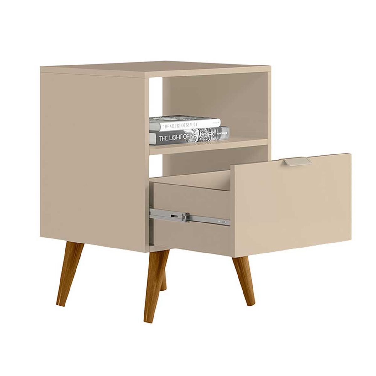 Velador Vekkahome Blanc 1 Cajón Blanco 
