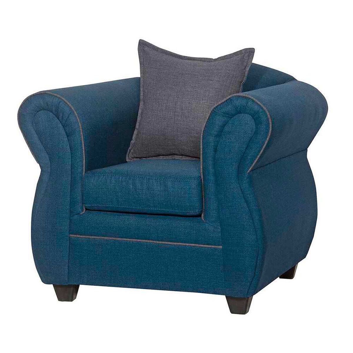 Juego de Living Black Factory Emili Sof&aacute; 3 Cuerpos + Dos Sillones 1 Cuerpo Esmeralda