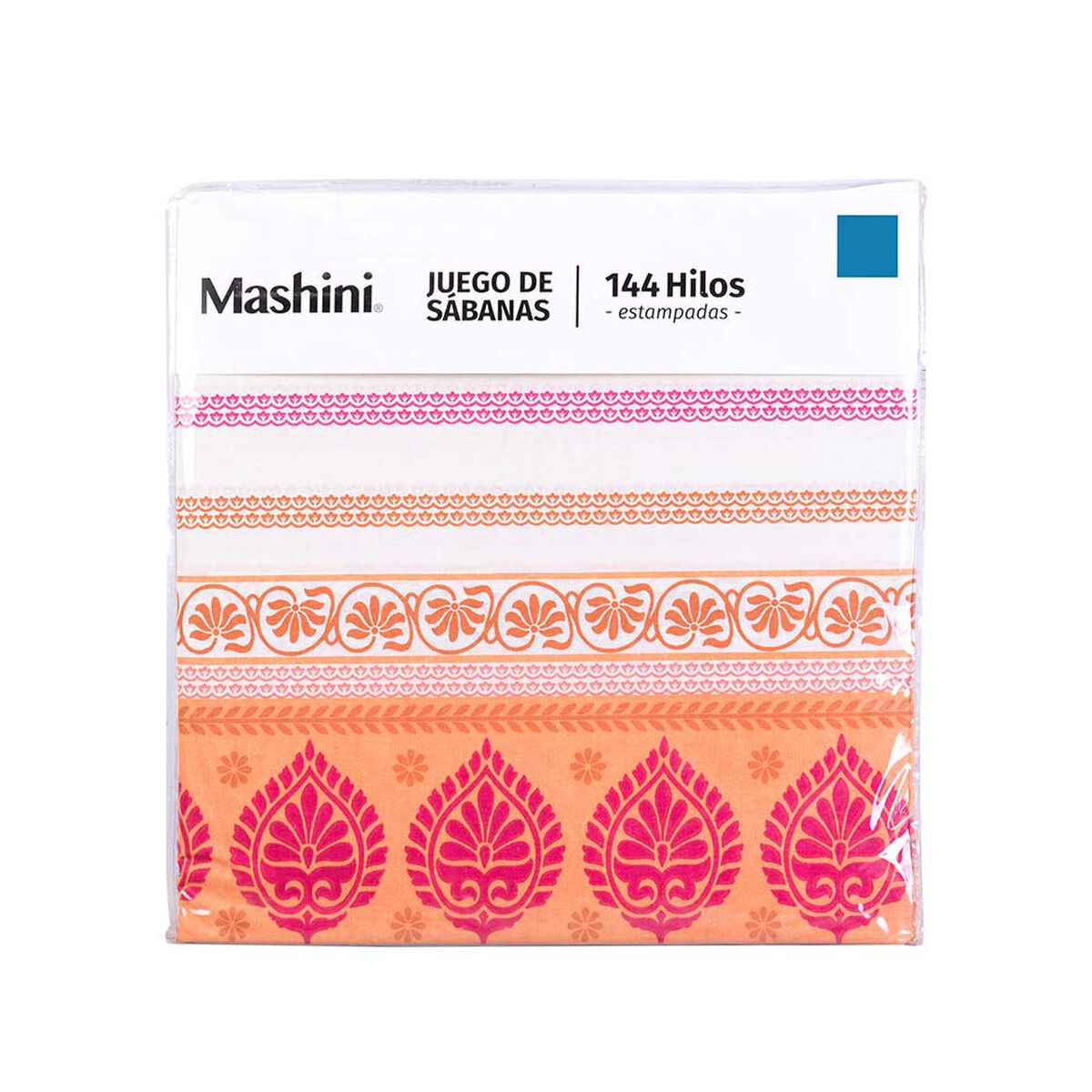 Juego de Sábanas Estampado Mashini 144 Hilos 1,5 Plazas Caico