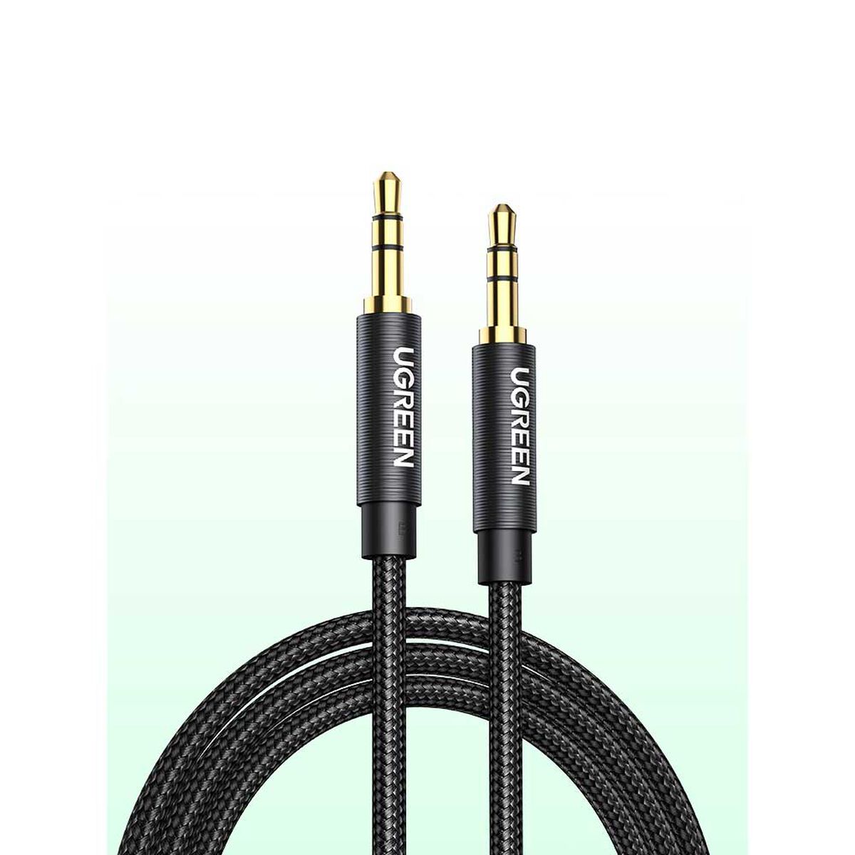 Cable Audio Auxiliar Plug 3.5Mm M/M Trenzado 1M Negro Ugreen Av112