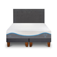 Cama Europea CIC Base Dividida 2 Plazas Alaska + Respaldo