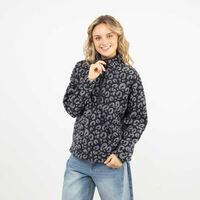 Polerón Mujer Icono Negro