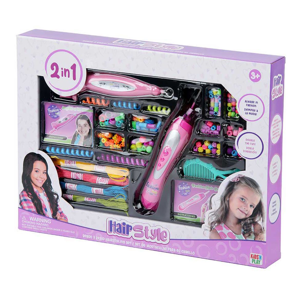 Set De Trenzas y Peinados Infantil Kids'N Play