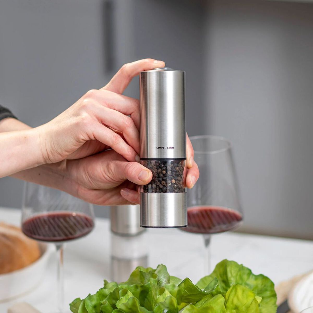 Salero Pimentero Recargable Simple Cook Power Spice