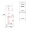Mueble Microondas Tuhome Kitchen60 4 Puertas 1 Cajón Duna Blanco