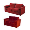 Juego de Living Latam Home Ancona 3 Cuerpos + Sofá 2 Cuerpos Burdeo