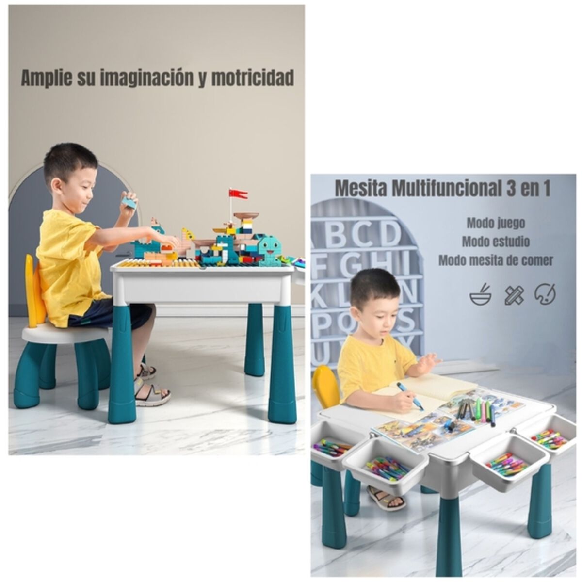 Mesa de Bloques 209 40 x 40 cm LuBabycas