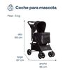 Coche Mascota Negro Bebesit