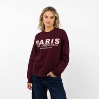 Polerón Con Estampado Mujer Icono Burdeo, Cafe, Celeste, Negro, Rosado