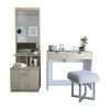 Mueble De Tocador + Velador Con Espejo Perla
