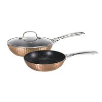 Set 2 Sartenes Antiadherentes + Tapa Simplit Cobre 24 | 28 cm