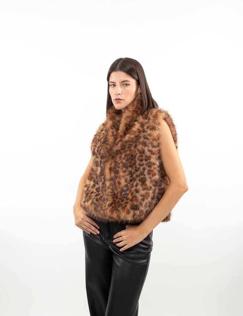 Chaqueta Peluda Sin Mangas Mujer Zibel