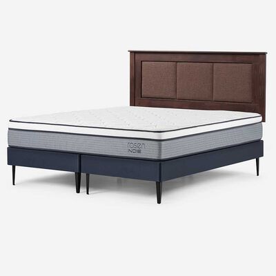 Imagen 2 del producto Cama Europea Rosen Base Dividida 2 Plazas Indie + Respaldo Rachel