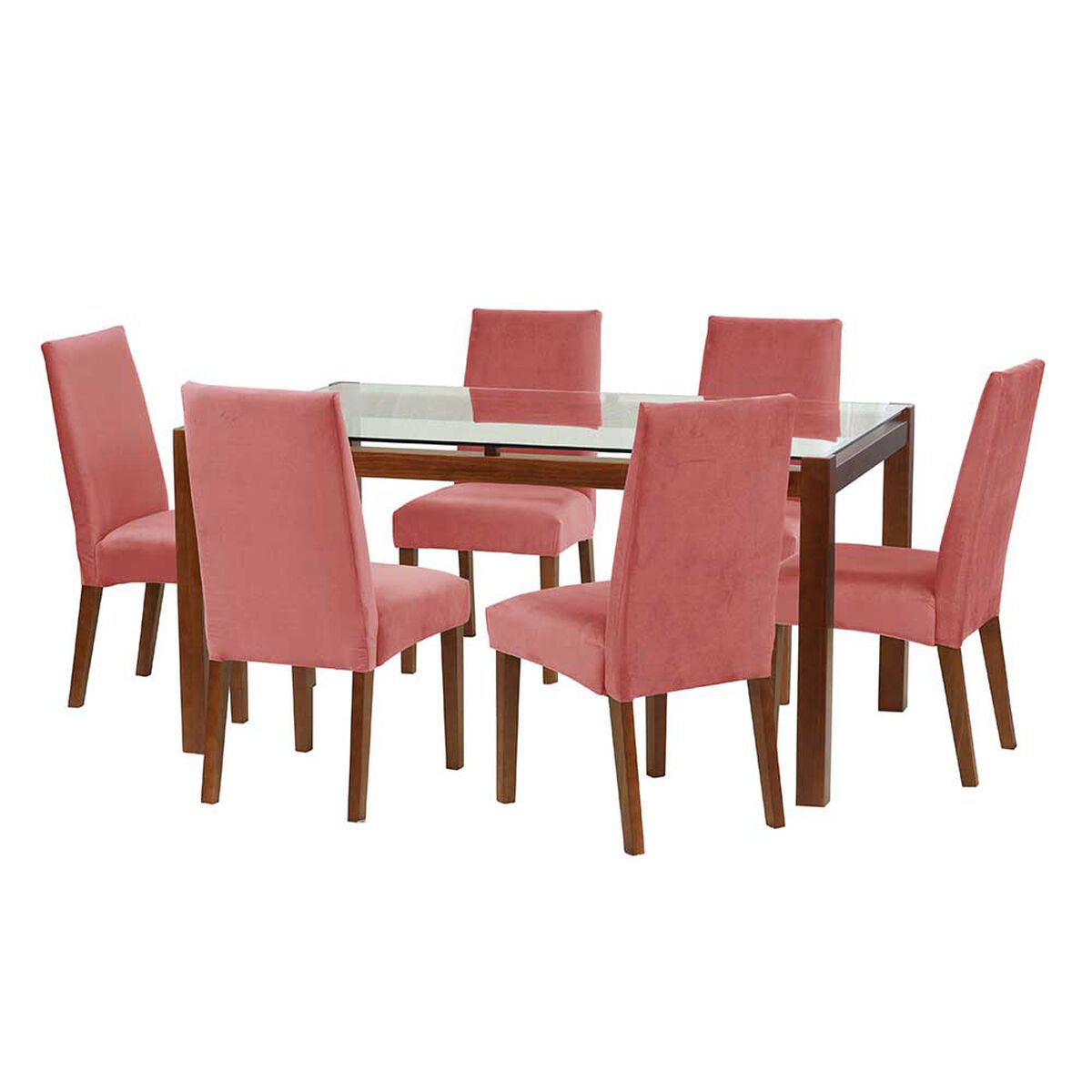 Juego de Comedor Latam Home Barcelona 6 Sillas Rosa