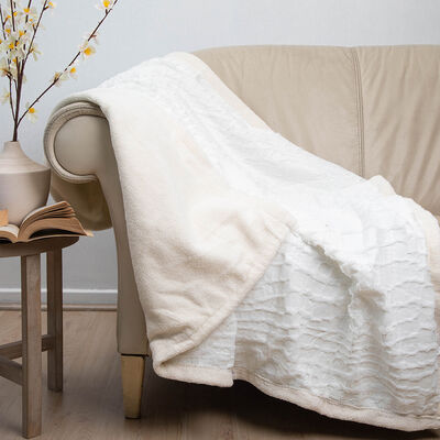 Imagen 2 del producto Manta de Poliéster Doral 1 Plaza Deluxe Blanco