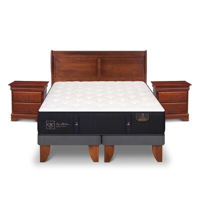 Imagen 1 del producto Cama Europea CIC Base Dividida King Premium + Respaldo + Veladores