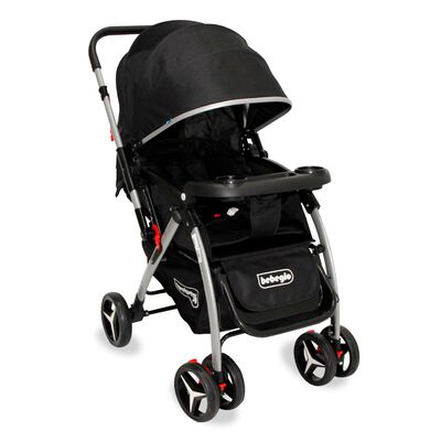 Coche Cuna Atlas Manillar Reversible Negro