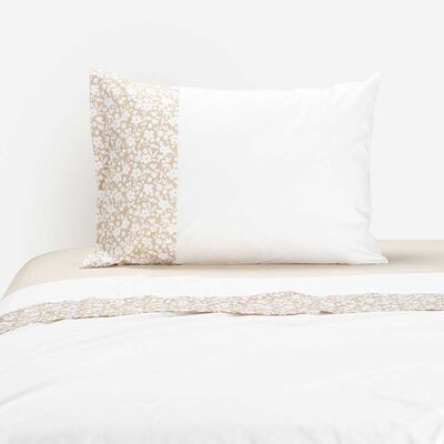 Juego de Sábanas Rosen 180 Hilos 1,5 Plazas Guarda Spring Beige