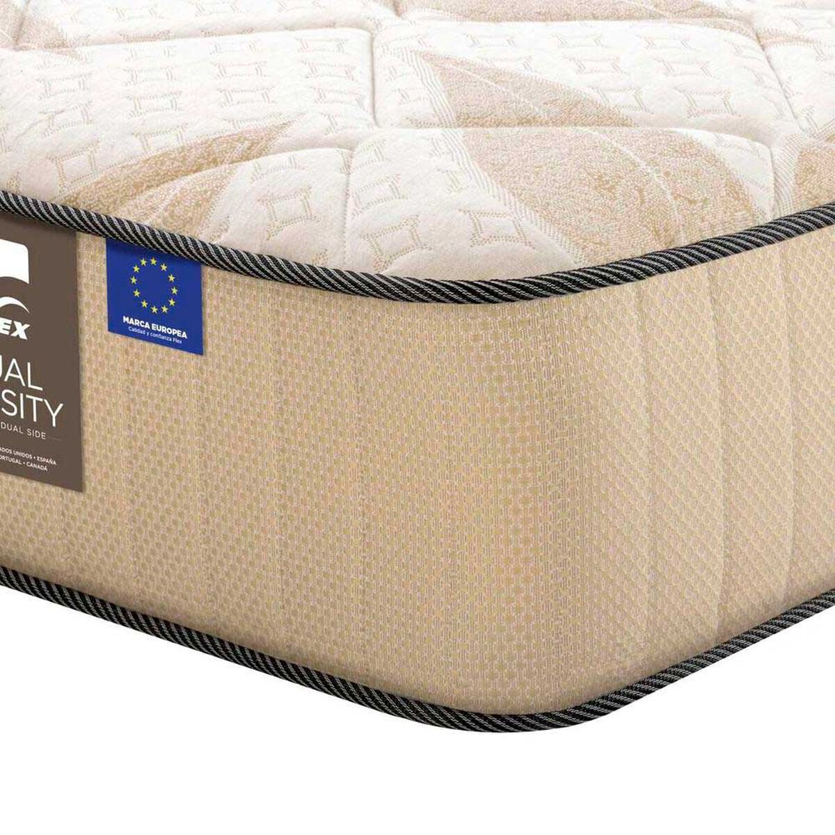 Cama Europea Flex Base Dividida 2 Plazas Dual Sensity