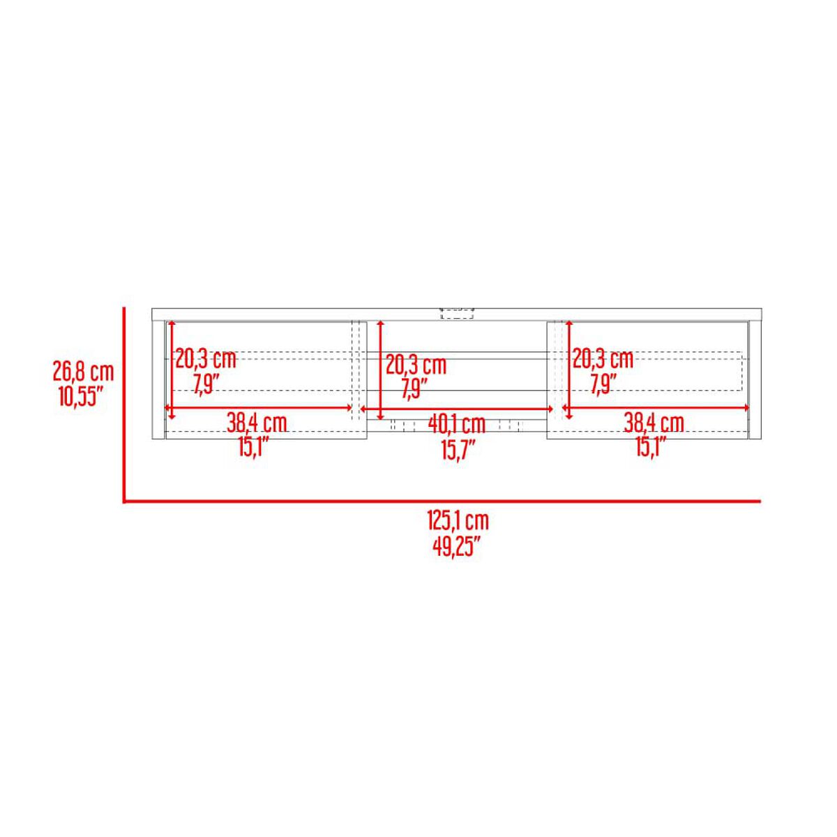 Panel TV TuHome Glen Hasta 65" Nogal Europeo