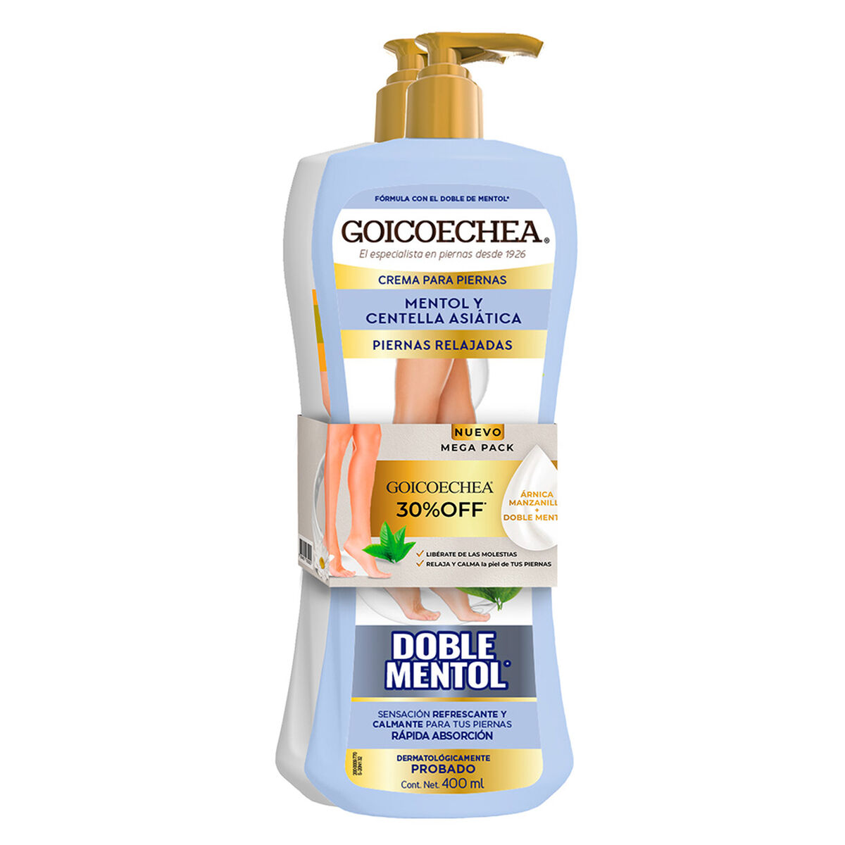 Pack Goicoechea 1 Crema Doble Mentol + 1 Arnica 400 ml