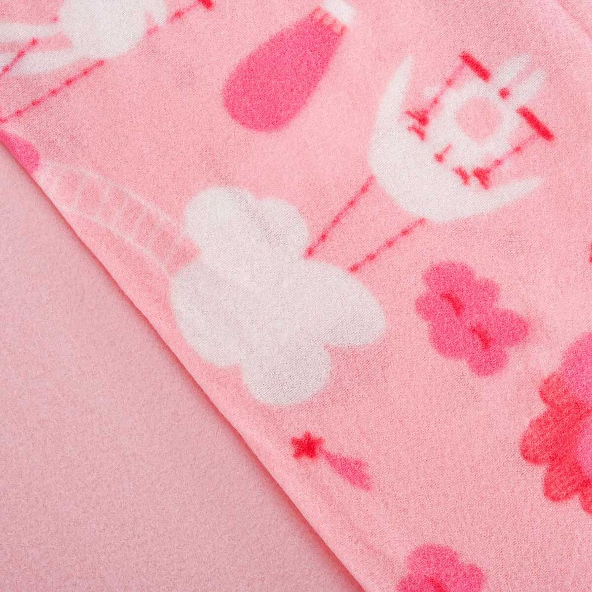 Juego de S&aacute;banas Polar American Family 1,5 Plazas Conejo No Aplica Rosa