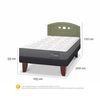 Cama Europea CIC 1,5 Plazas Anatomic + Respaldo Gales Olivo