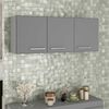 Mueble de Cocina Aereo Vekkahome Opie 3 Puertas Gris