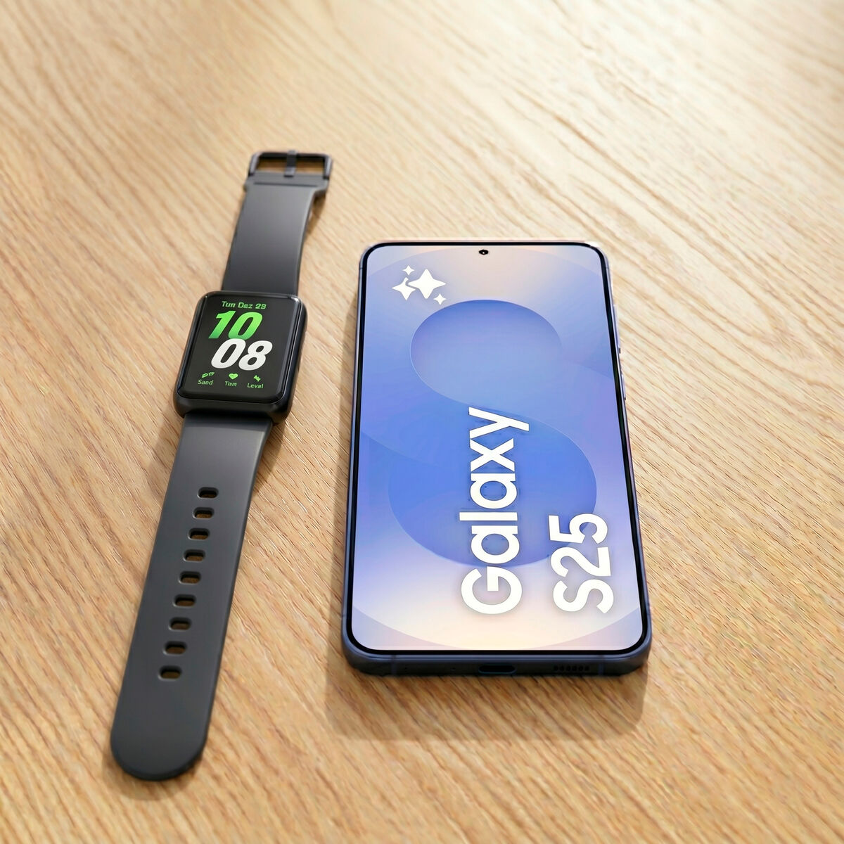 Combo Celular Samsung Galaxy S25 5G 128GB 6,2" Azul Marino + Smartwatch Samsung Galaxy Fit 3 Dark Gray