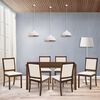 Juego de Comedor Vekkahome Munich 6 Sillas Café