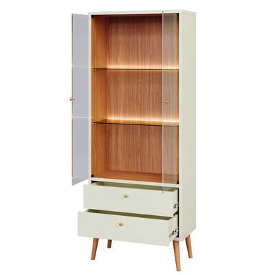 Imagen 2 del producto Vitrina Roca Salvador 2 Puertas 2 Cajones Blanco