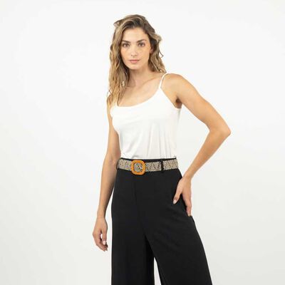 Polera Sin Mangas Mujer Zibel Crudo, Negro