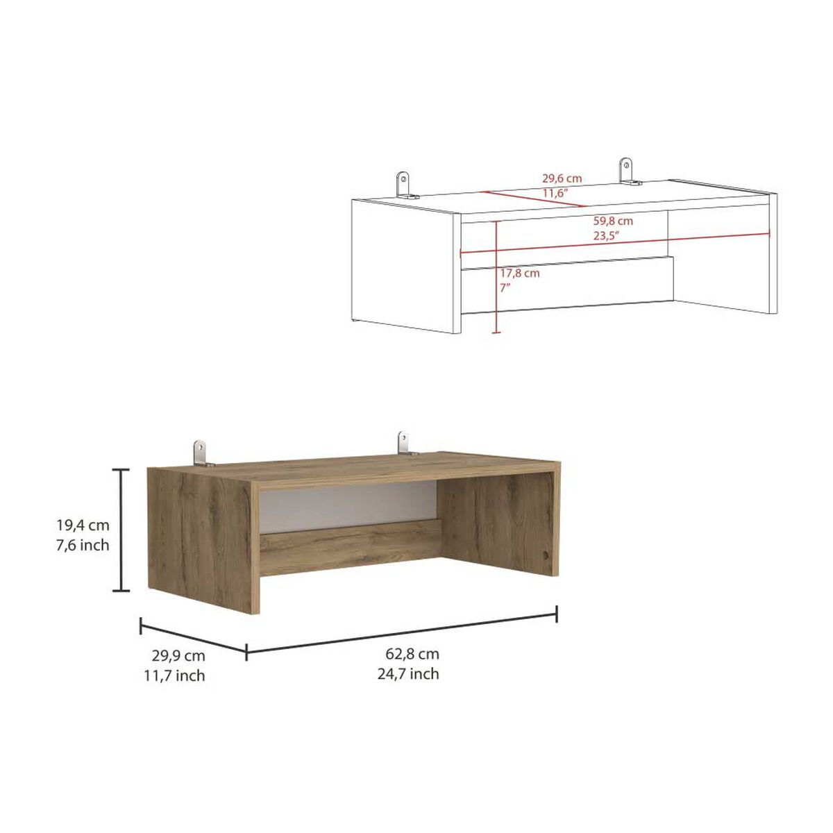 Estante 2 Puertas + Estante 5 Repisas + 2 Complementos TuHome Home Macadamia