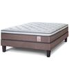 Combo Cama Europea Rosen 2 Plazas New Style 6 + Respaldo + 2 Veladores CIC Genova + Pack Almohadas Celta Imperial Soft