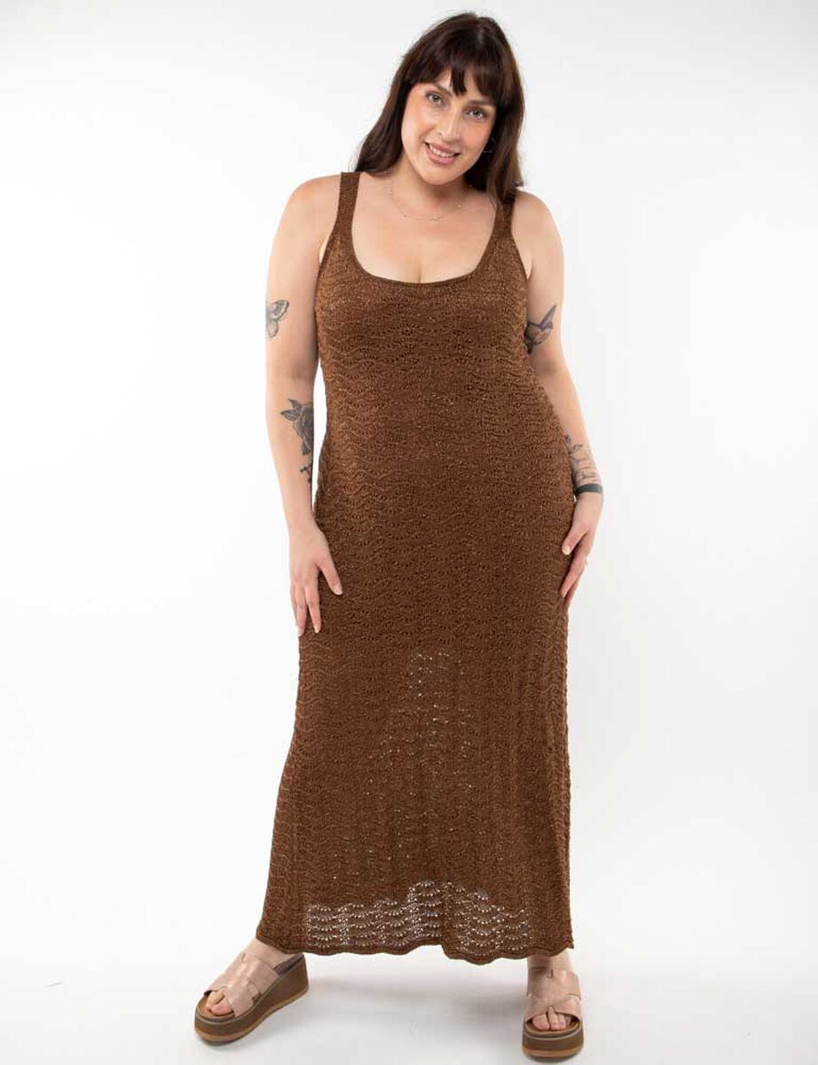 Vestido Maxi Sin Mangas Mujer Extralindas