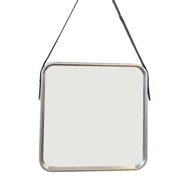 Espejo Plástico Vgo con Correa 40 x 40 cm Dorado