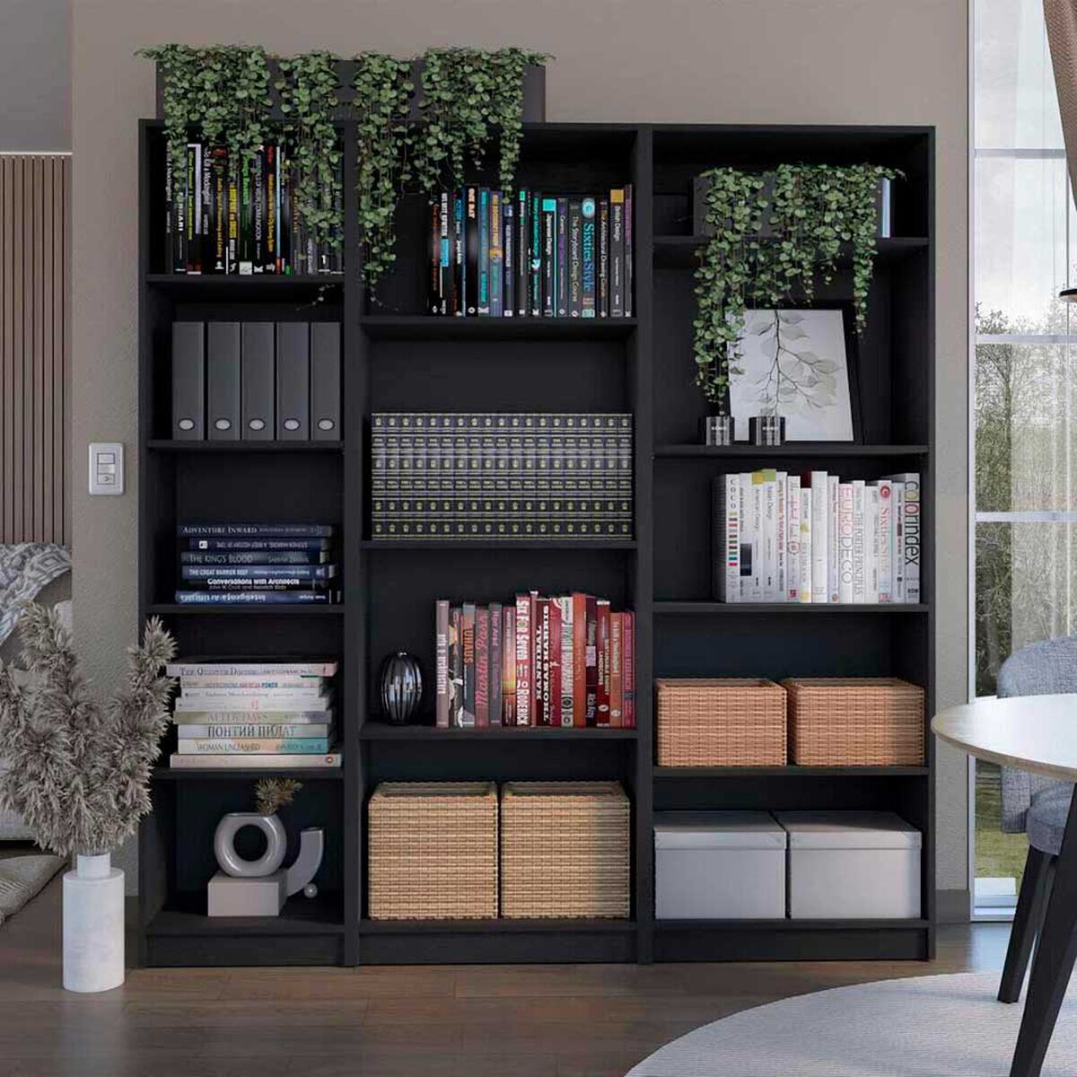 2 Estantes + Estante 4 Repisas TuHome Home Wengue