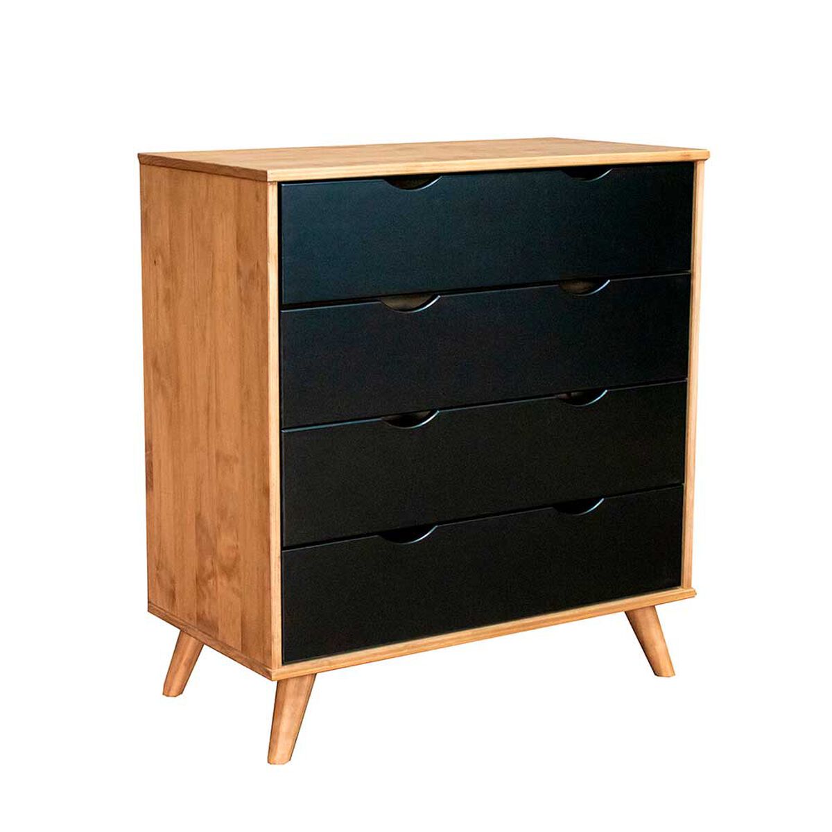 Cómoda Vekkahome Elis 4 Cajones Café