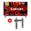 Combo Smart TV LED 32" Caixun HD Roku + Soporte de Pared Fijo Fiddler