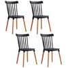 Pack de 4 Sillas Novahus Clásicas Comedor Negro