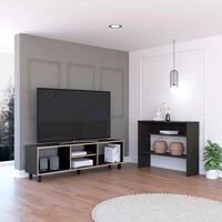 Combo Rack TV65  + Mesa de Arrimo TuHome Nomik Wengue Duna