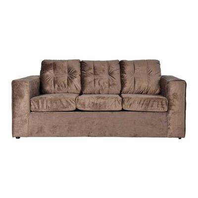 Imagen 2 del producto Juego de Living Kea Nize Felpa Sofá 3 Cuerpos + Dos Sillones 1 Cuerpo Café