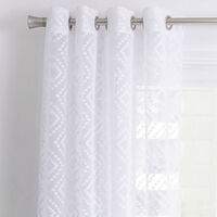 Cortina de Velo Fabrics Fabrics Devore 140 x 220 cm Blanco