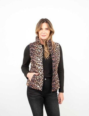 Imagen 1 del producto Parka Sin Mangas Mujer Portman Club Animal, Mostaza, Negro, Rosado
