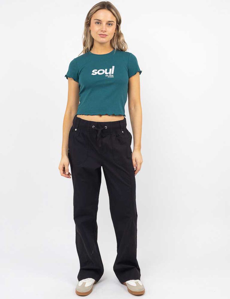 Polera Crop Con Estampado Mujer Icono