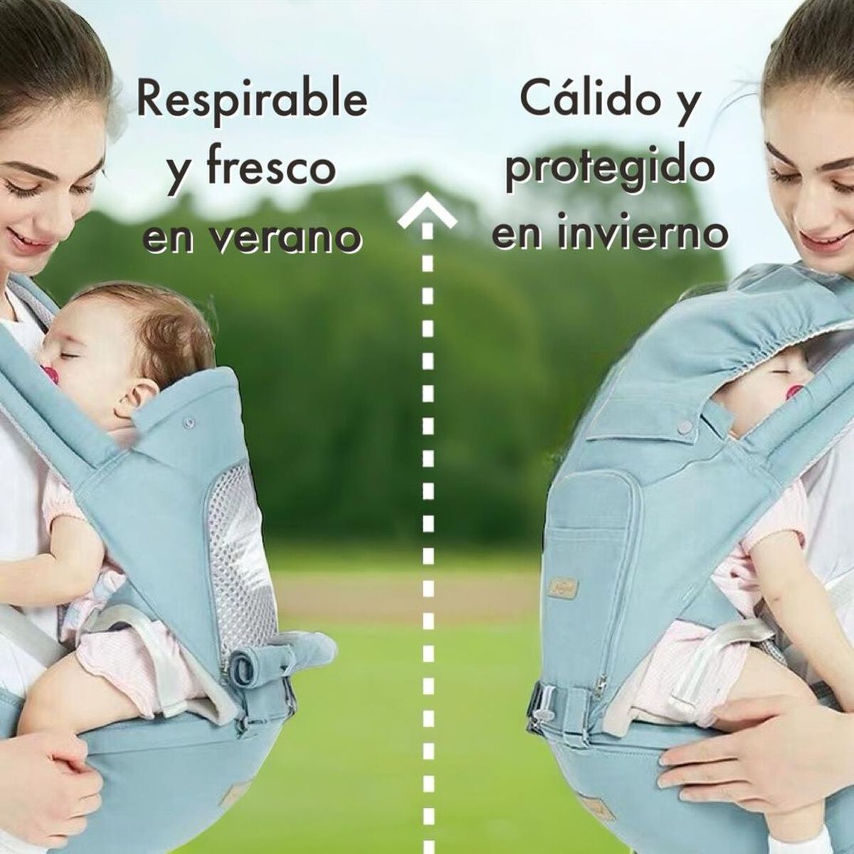 Portabebé Ergonómico Multifuncional 3 en 1 Lubabycas Rosado