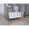 Cómoda Doble TuHome Huna 6 Cajones Macadamia Blanco